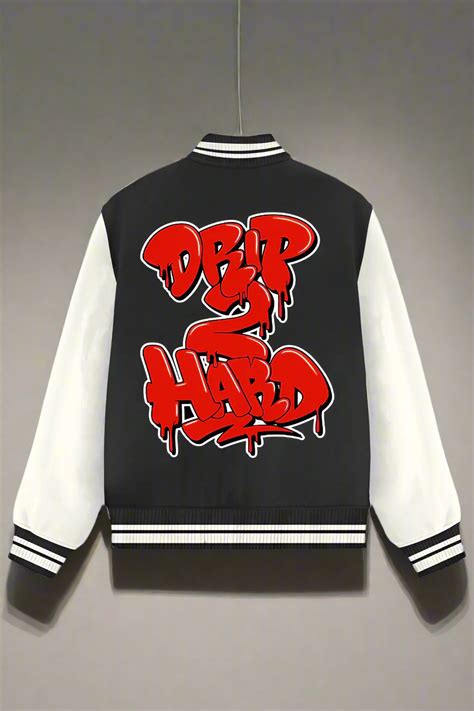 Drip Hard Varsity Jacket – Bold Streetwear | Stonescence India