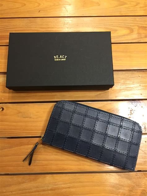 RE.ACT リアクト / Indigo Round Fastener Long Wallet / Stitch Indigo | thehunt