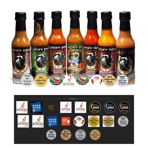 Buy Lucky Dog Hot Sauce Variety Pack Hot Sauce Gift Set Mild to Medium ...