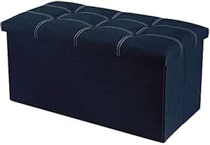 SKYFUN (LABEL) Collapsible Long Folding Ottoman Footrest Sitting ...