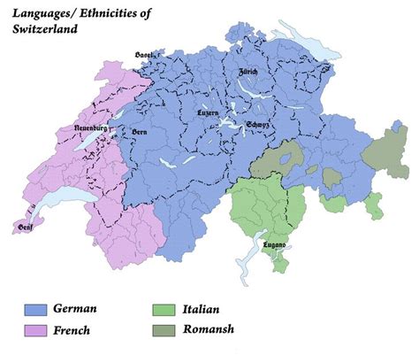Switzerland Language Map 的图像结果