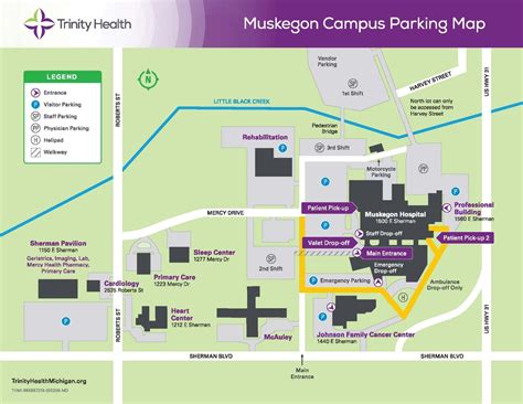 Parking Map | Trinity Health Muskegon Hospital