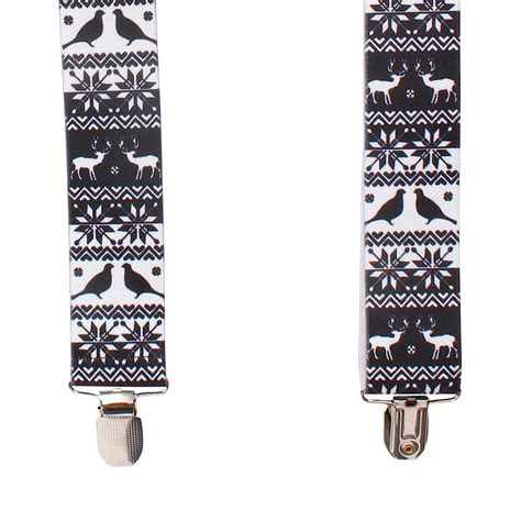 Buy PELUCHE Fauna Black Coloured 3.5cm Strap Width Elastic Suspenders ...