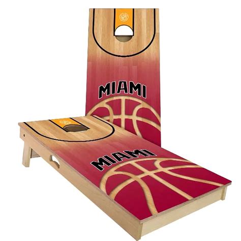 Skip's Garage | Miami Basketball Cornhole Board Set | Includes Boards ...