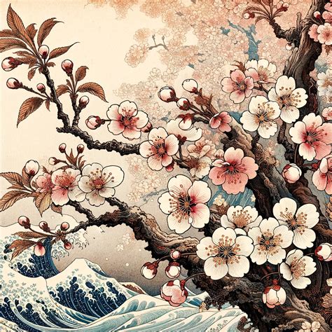 Japanese Cherry Blossom Tree Drawing