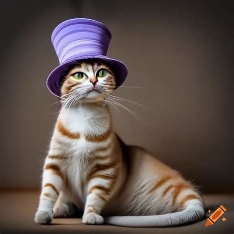 Cute cat wearing a hat