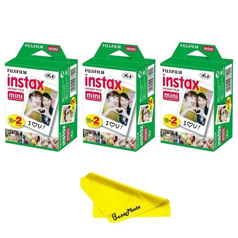 Fujifilm Instax Mini Instant Camera Film Twin Pack 60 Sheets ...
