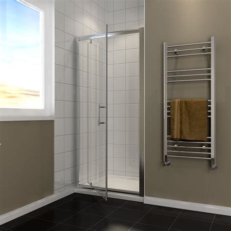 Buy 900mm Pivot Door Hinge Shower Enclosure Glass Screen + 900 x 900 mm ...