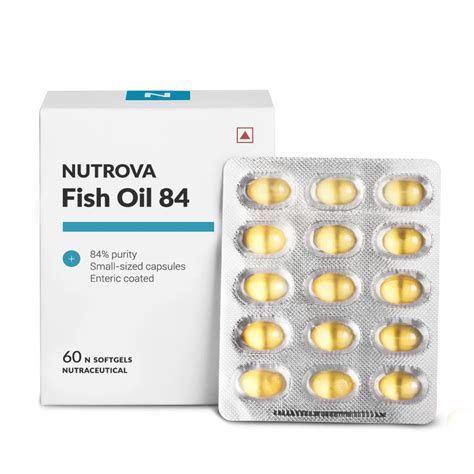 NUTROVA Fish Oil 84 Omega-3 High Purity, Heavy Metal Tested, Small ...