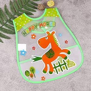 Trexee Unisex EVA-Waterproof Cute Printed Baby Apron Cum Bib for ...