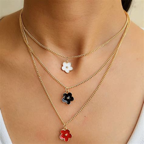 TFC Colour Boom Gold Plated Layered Necklace