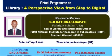 A Virtual Programme on Library: A Perspective view from clay to digital ...