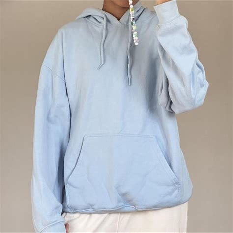 Light baby blue hoodie - Depop