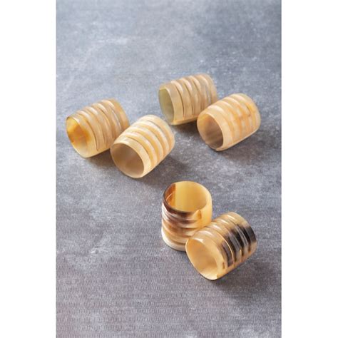 GAURI KOHLI Regal Regal Horn Round Napkin ring(s) in the Serveware ...