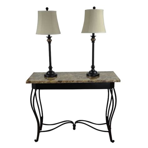 Portfolio Barada Traditional Medium Base (e-26) Lamp Set with Bronze ...