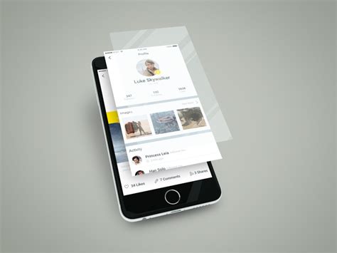 Smartphone App Multilayer Screen Mockup - graphberry.com