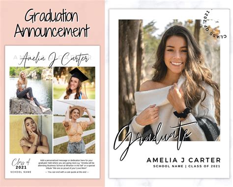 2018 Senior Graduation Announcement Template Senior Graduation