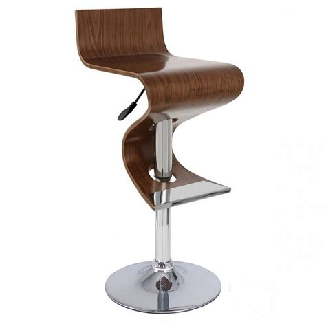 Benjara Cruze 22-30 Inch Adjustable Swivel Counter Stool, Wave Curves ...