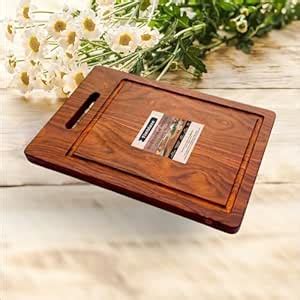 Buy Timblaze Handcrafted Sheesham Wood Chopping Board - Reversible ...