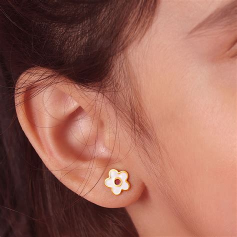 Quirky Flower Stud Earrings for Kids