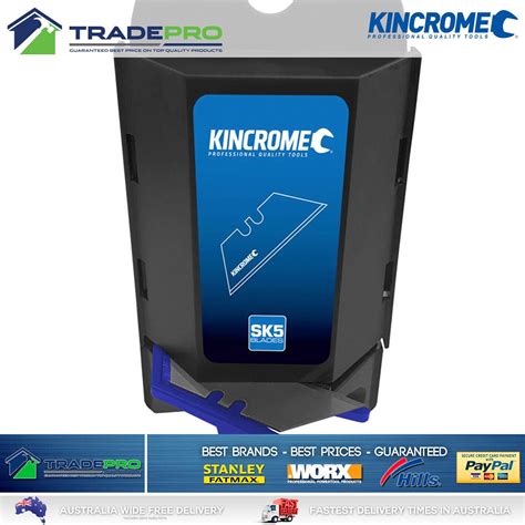 Kincrome Utility Knife Blades 50 Piece Kit PRO Razor Carbon Steel Safe ...