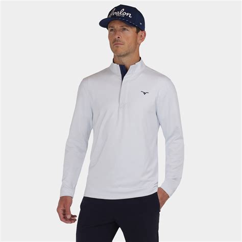Avalon Tour Golf Quarter Zip in White | Ultra-Soft & Tailored Fit