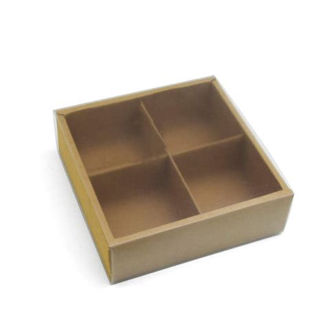 Bbc 4 Cavity Craft Paper Moon Cake Box With Clear | Desertcart INDIA