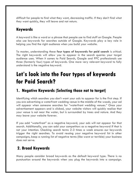PPT - The Four Types of Keywords for Paid Search PowerPoint ...