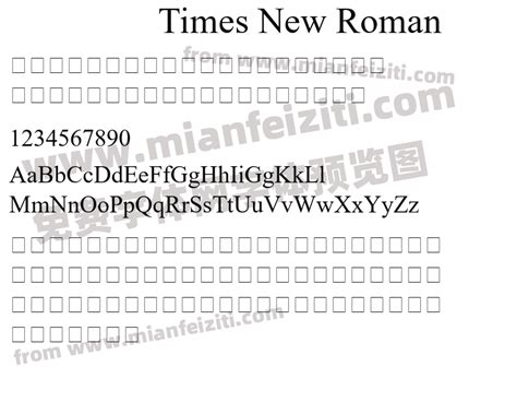 times new roman免费下载_在线字体预览转换 - 免费字体网
