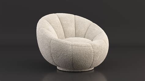 Richmond Kendall Armchair Boucle model - TurboSquid 1899676