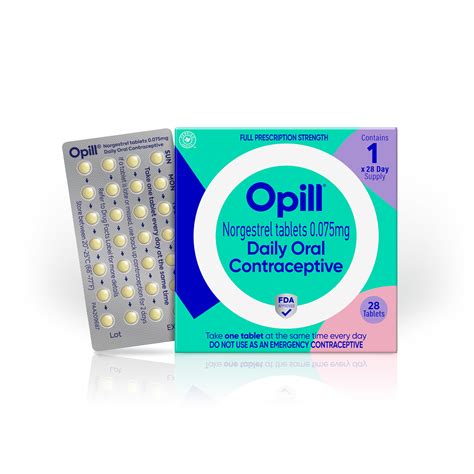 Amazon.com: Opill, Daily Oral Birth Control Pills, Over-The-Counter ...