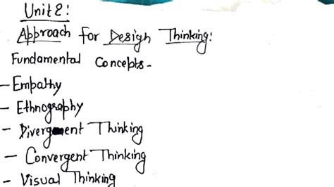 Unit 2 - Ethnography and Design Thinking Notes - Studocu
