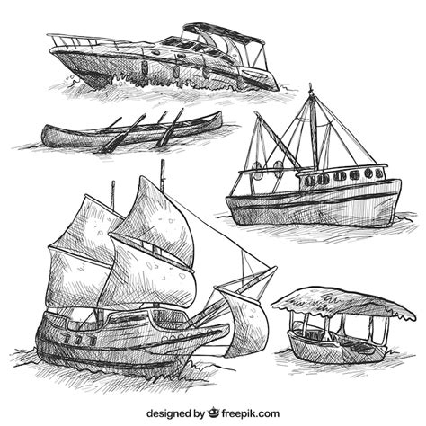 Fishing boat drawing Images - Free Download on Freepik