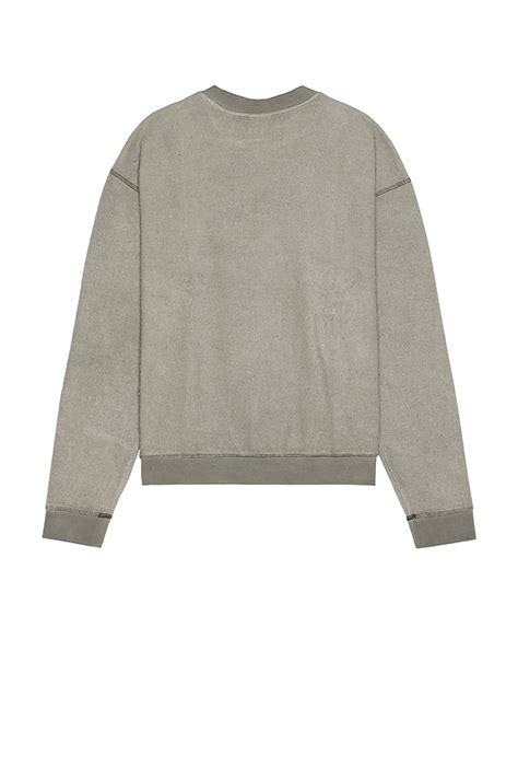 Guess Originals Reversed Fleece Crewneck Sweater in Jet Black | REVOLVE