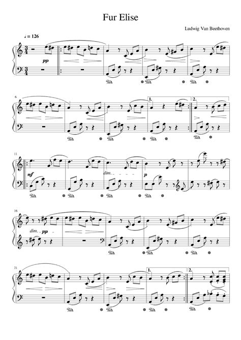 Fur Elise Sheet Music | Beethoven | Piano Solo