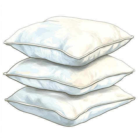 Three White Pillows Clip Art Perfect for Sleep and Comfort Designs ...