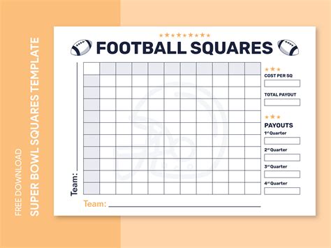 Pdf Printable Super Bowl Squares