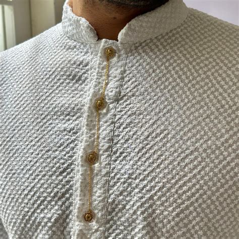 Roaring Lion Button Set – 925 Silver, Gold-Plated with Clear Quartz