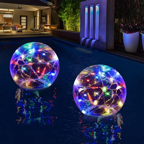 Amazon.com : FineBud Floating Pool Lights,Solar Pool Lights That Float ...