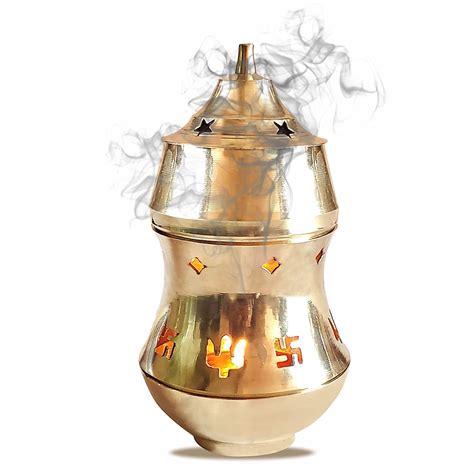 LandSlide Multipurpose Brass Kapoor dani with Night lamp, Aroma ...