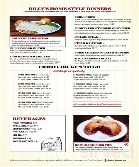 Billy Gail's - Ozark, MO menus in Ozark, Missouri, United States