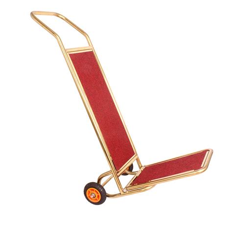 ALUS- Stainless Steel Luggage Cart in The Hotel Lobby Simple Folding ...