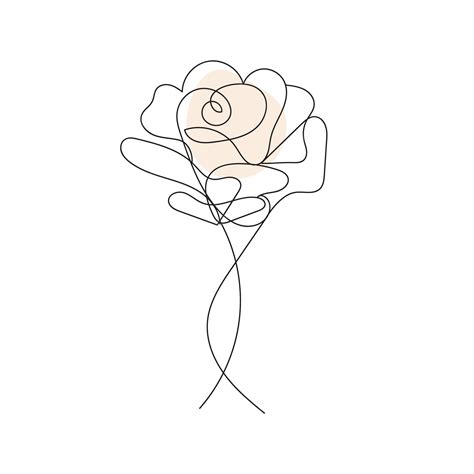 Premium Vector | One line drawing minimalist flower illustration in ...