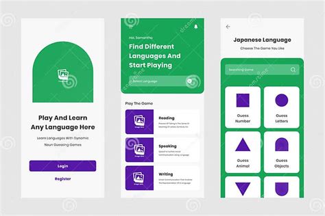 Language Learning App UI Design 的图像结果