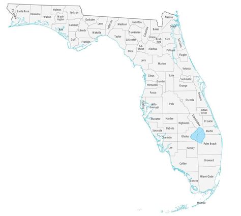 Florida County Map - GIS Geography