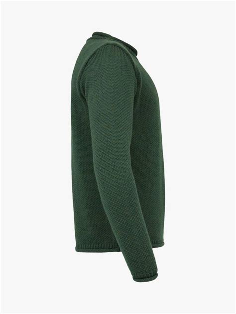 Celtic & Co. Textured Stitch Merino Wool Jumper, Forest