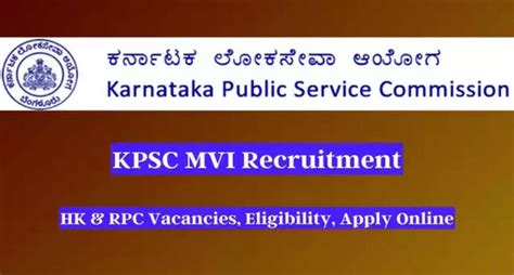 KPSC Motor Vehicle Inspector (RPC) 2024: Online Form Reopened for ...