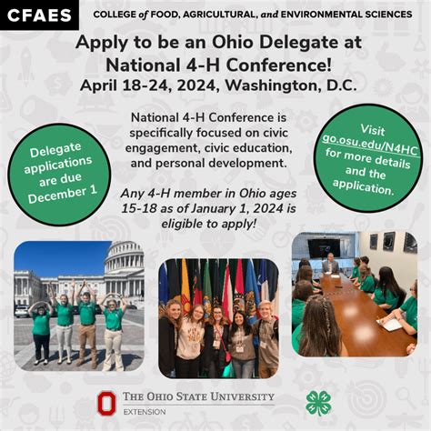 Teen Opportunity: National 4-H Conference Applications now available ...
