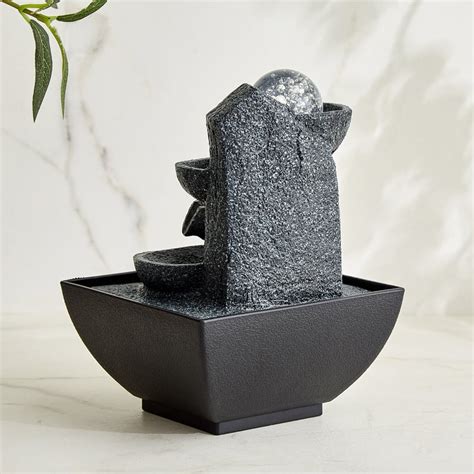 Buy Alpine Modern Polyresin Step with Rotating Ball Water Fountain ...