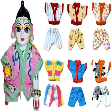 Laddu Gopal Dress Cotton Summer Night Suit for Krishna Idol Ladoo Gopal ...